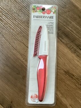 Farberware 3 Inch Ceramic Paring Knife with Blade Cover NEW